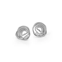 Cammilli Dune Earrings 18ct White Ice Gold with Diamonds