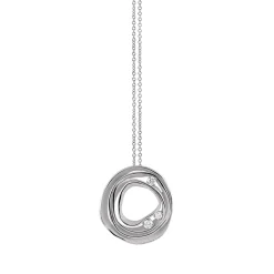 Cammilli Dune Necklace 18ct White Ice Gold with Diamonds