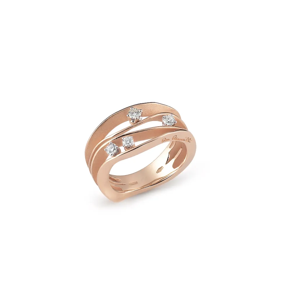 Cammilli Dune Ring 18ct Pink Champagne Gold with Diamonds