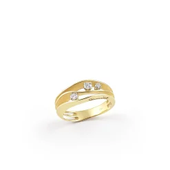 Cammilli Dune Ring 18ct Yellow Sunrise Gold with Diamonds