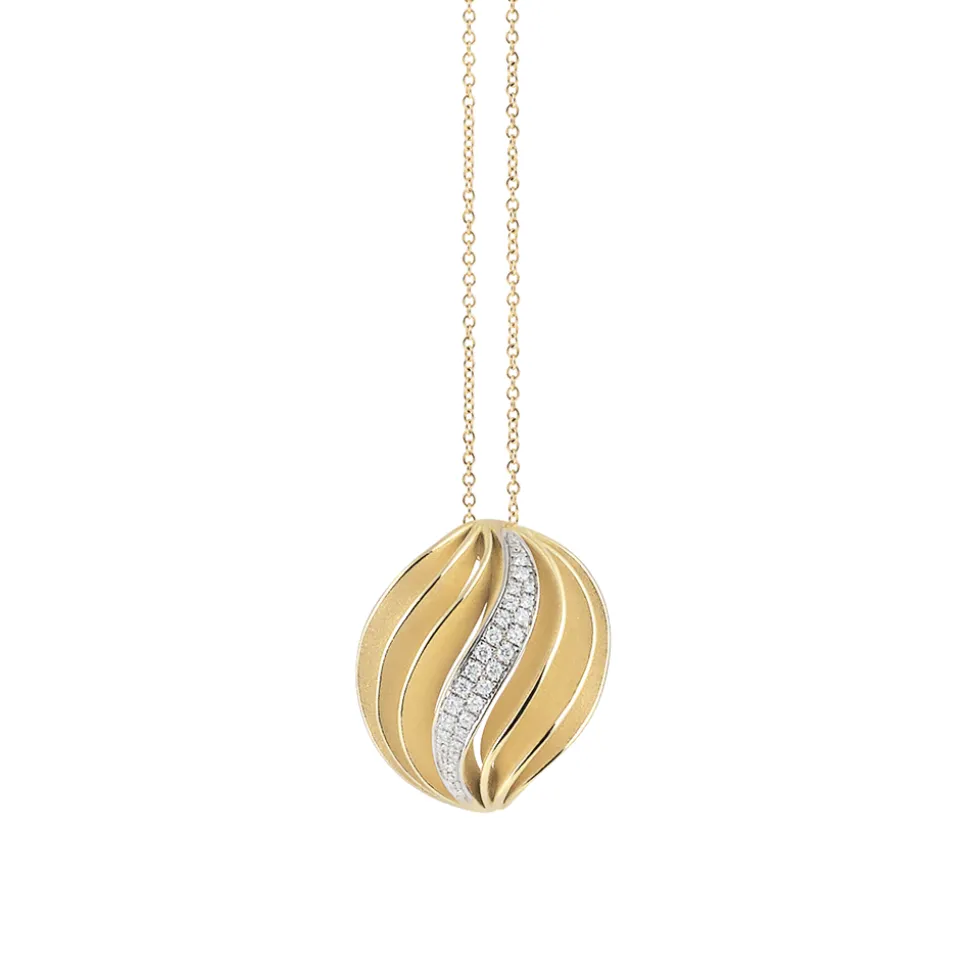 Cammilli Velaa Necklace 18ct Yellow Sunrise Gold with Diamonds