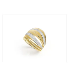 Cammilli Velaa Ring 18ct Yellow Sunrise Gold with Diamonds