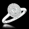Cluster 0.34ct D SI2 Diamond Platinum Ring