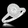 Cluster 0.30ct D SI2 Diamond Platinum Ring
