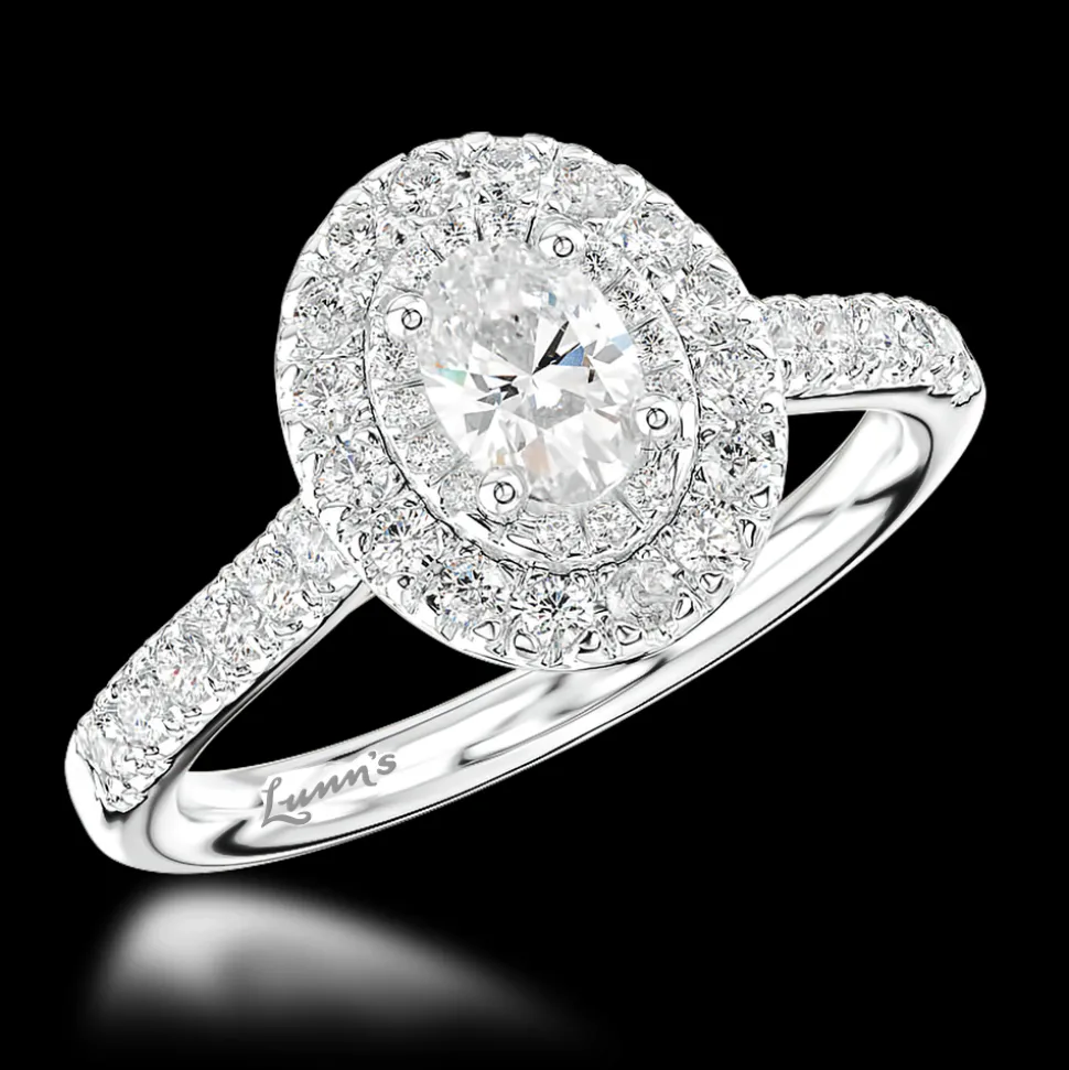 Cluster 0.30ct D SI2 Diamond Platinum Ring