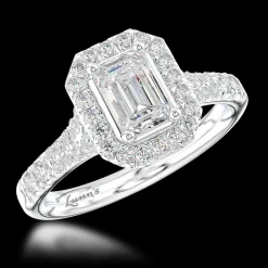 Cluster 0.40ct D SI1 Diamond Platinum Ring