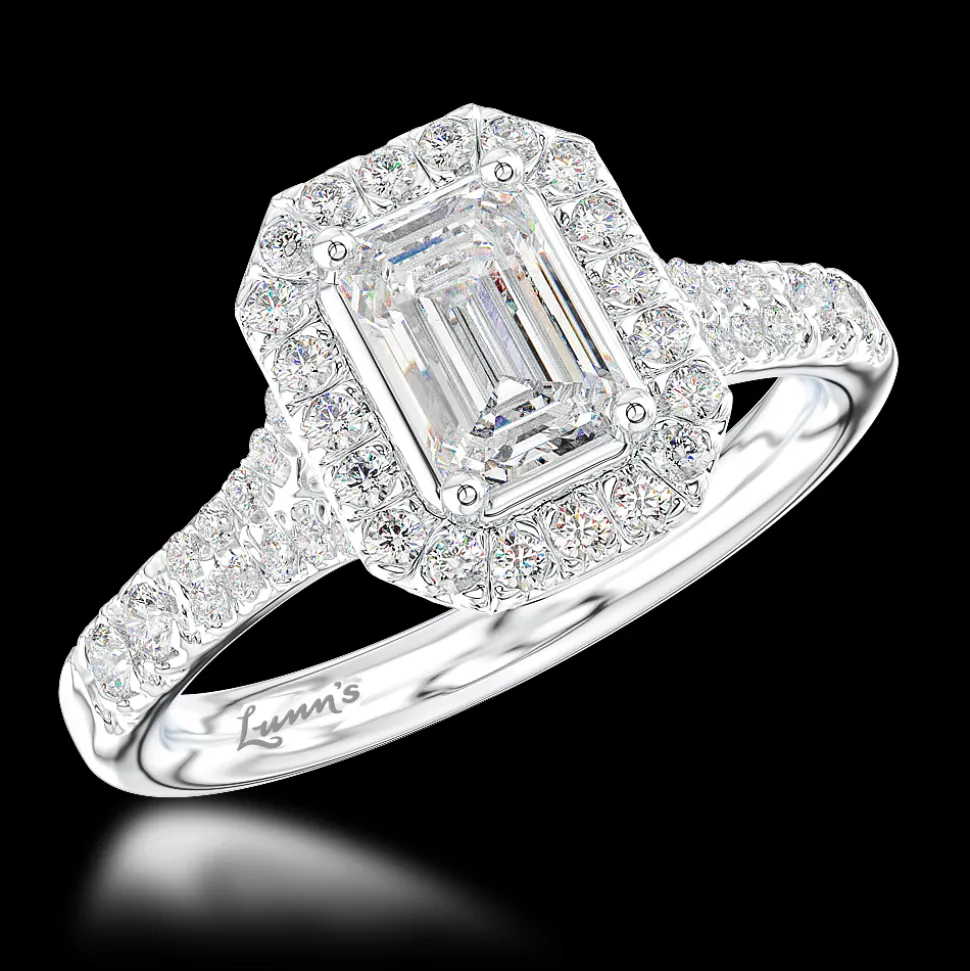 Cluster 0.40ct D SI1 Diamond Platinum Ring