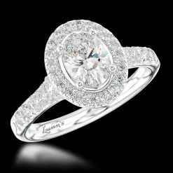 Cluster 0.40ct D SI1 Diamond Platinum Ring