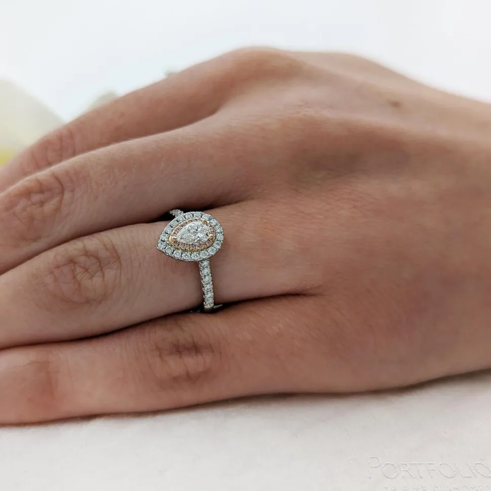 Cluster 0.30ct D SI1 Diamond Platinum/Rose Gold Ring