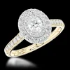 Cluster 0.30ct D SI1 Diamond Yellow Gold/Platinum Ring