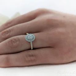 Cluster 0.30ct D SI1 Diamond Yellow Gold/Platinum Ring