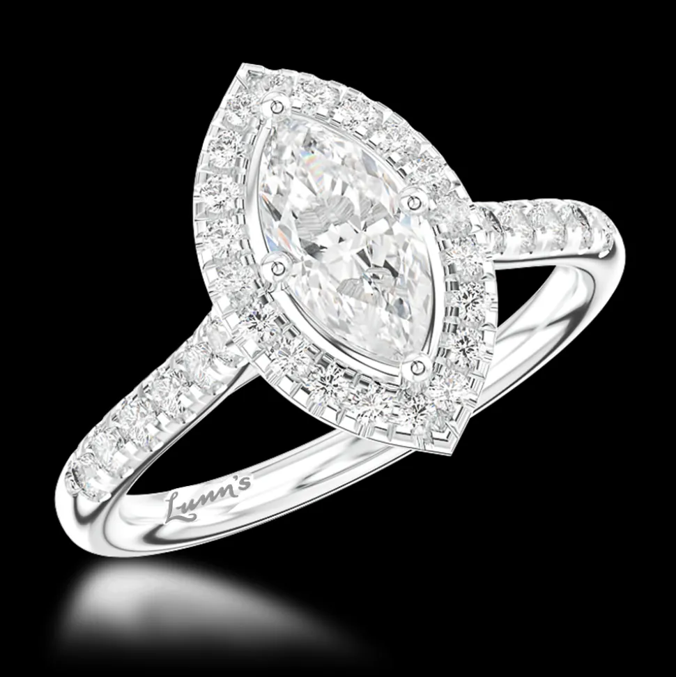 Cluster 0.43ct D VS2 Diamond Platinum Ring