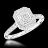 Cluster 0.50ct D VS2 Diamond Platinum Ring