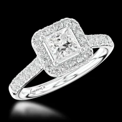 Cluster 0.42ct D VS2 Diamond Platinum Ring