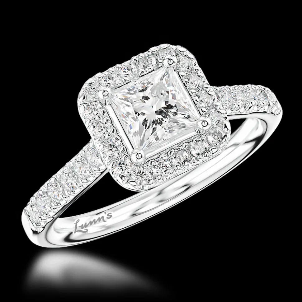 Cluster 0.42ct D VS2 Diamond Platinum Ring