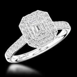 Cluster 1.02ct D VS1 Diamond Platinum Ring