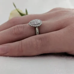 Cluster 0.70ct D VS2 Diamond Platinum Ring