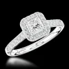 Cluster 0.30ct D VVS2 Diamond Platinum Ring