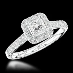 Cluster 0.30ct D VVS2 Diamond Platinum Ring