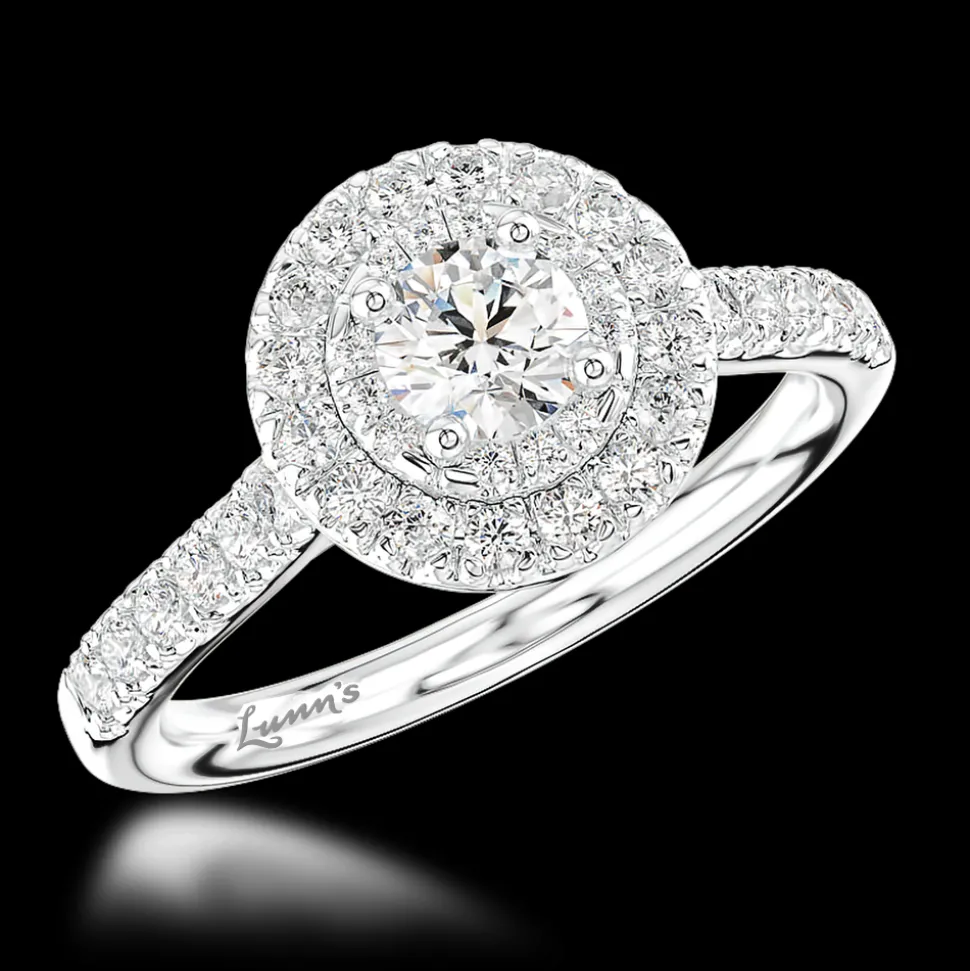 Cluster 0.30ct E SI1 Diamond Platinum Ring