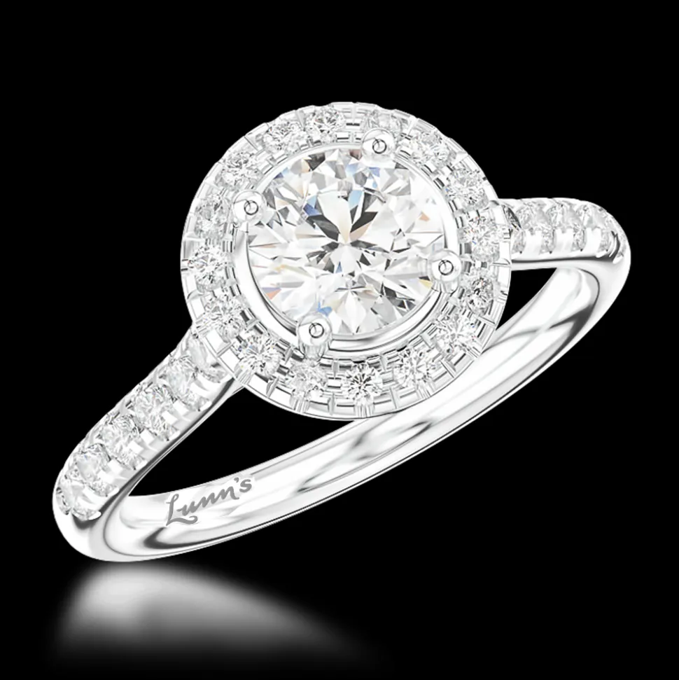 Cluster 0.80ct E SI1 Diamond Platinum Ring
