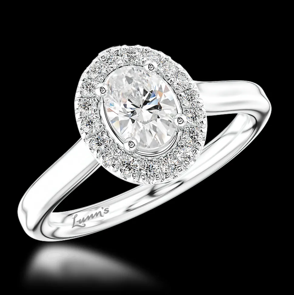 Cluster 0.52ct E SI1 Diamond Platinum Ring