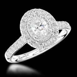Cluster 0.50ct E SI1 Diamond Platinum Ring