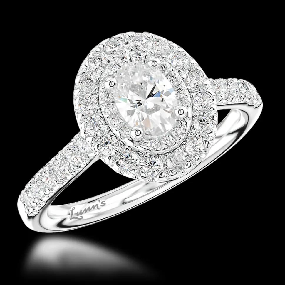 Cluster 0.50ct E SI1 Diamond Platinum Ring