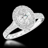 Cluster 0.40ct E SI1 Diamond Platinum Ring