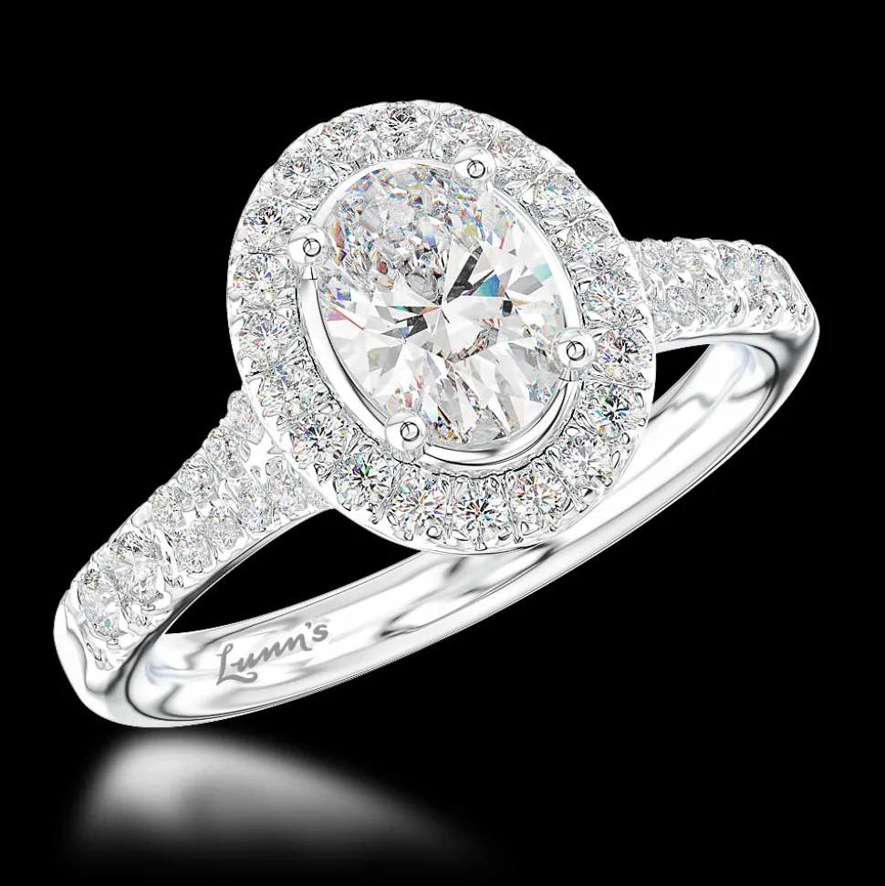 Cluster 0.40ct E SI1 Diamond Platinum Ring