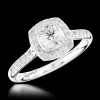 Cluster 0.40ct E SI1 Diamond Platinum Ring