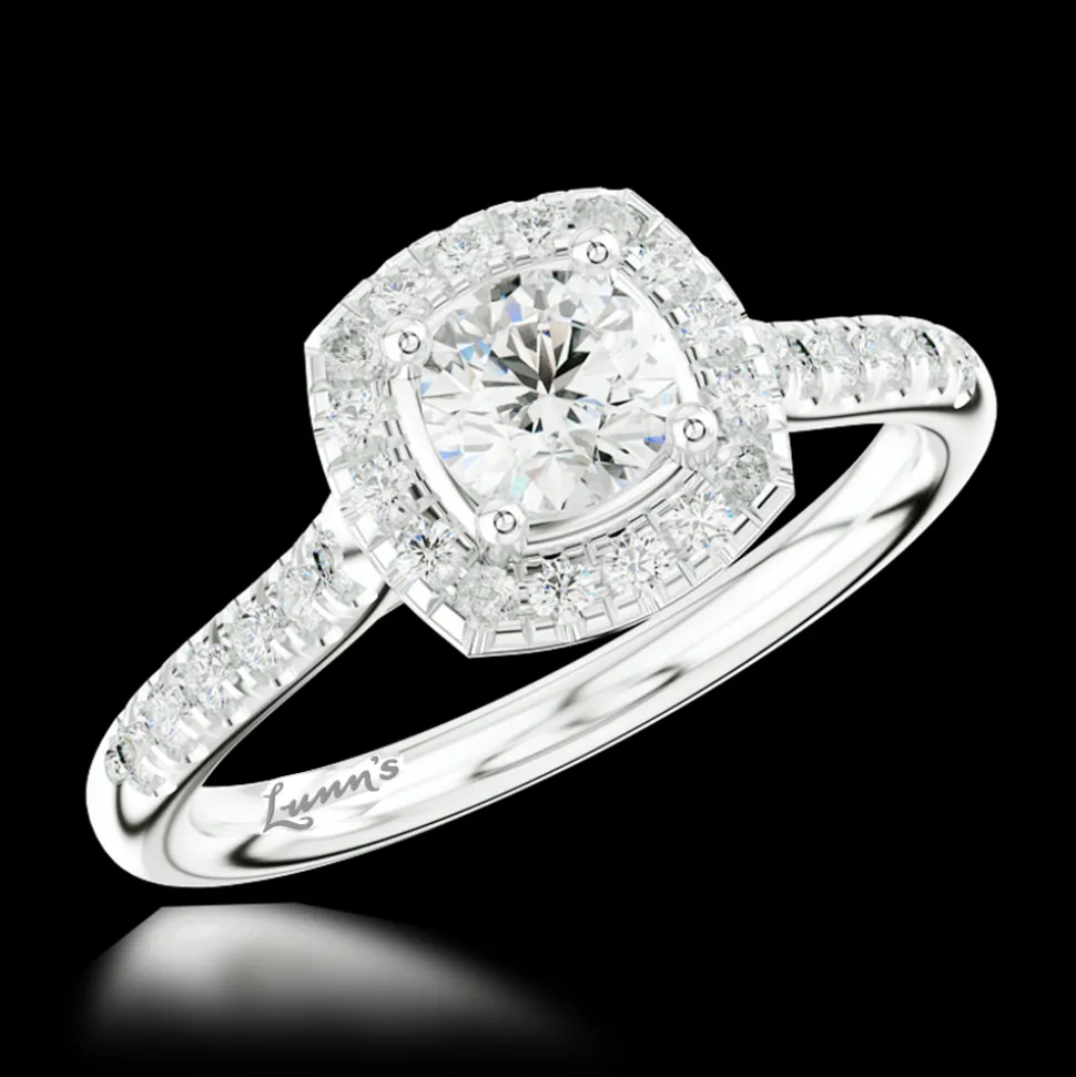 Cluster 0.40ct E SI1 Diamond Platinum Ring
