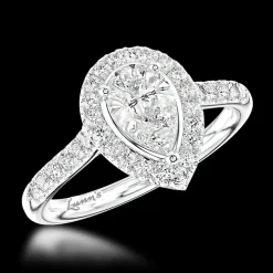Cluster 0.50ct E SI1 Diamond Platinum Ring