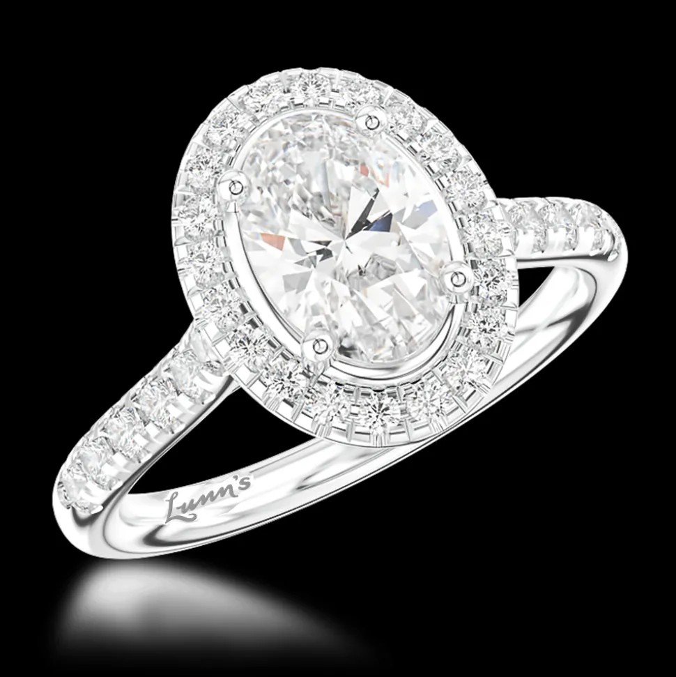 Cluster 0.90ct E SI1 Diamond Platinum Ring