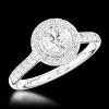 Cluster 0.40ct E SI1 Diamond Platinum Ring