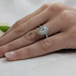 Cluster 0.70ct E SI1 Diamond Platinum Ring