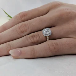 Cluster 0.50ct E SI2 Diamond Yellow Gold/Platinum Ring