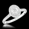 Cluster 0.40ct E VS1 Diamond Platinum Ring