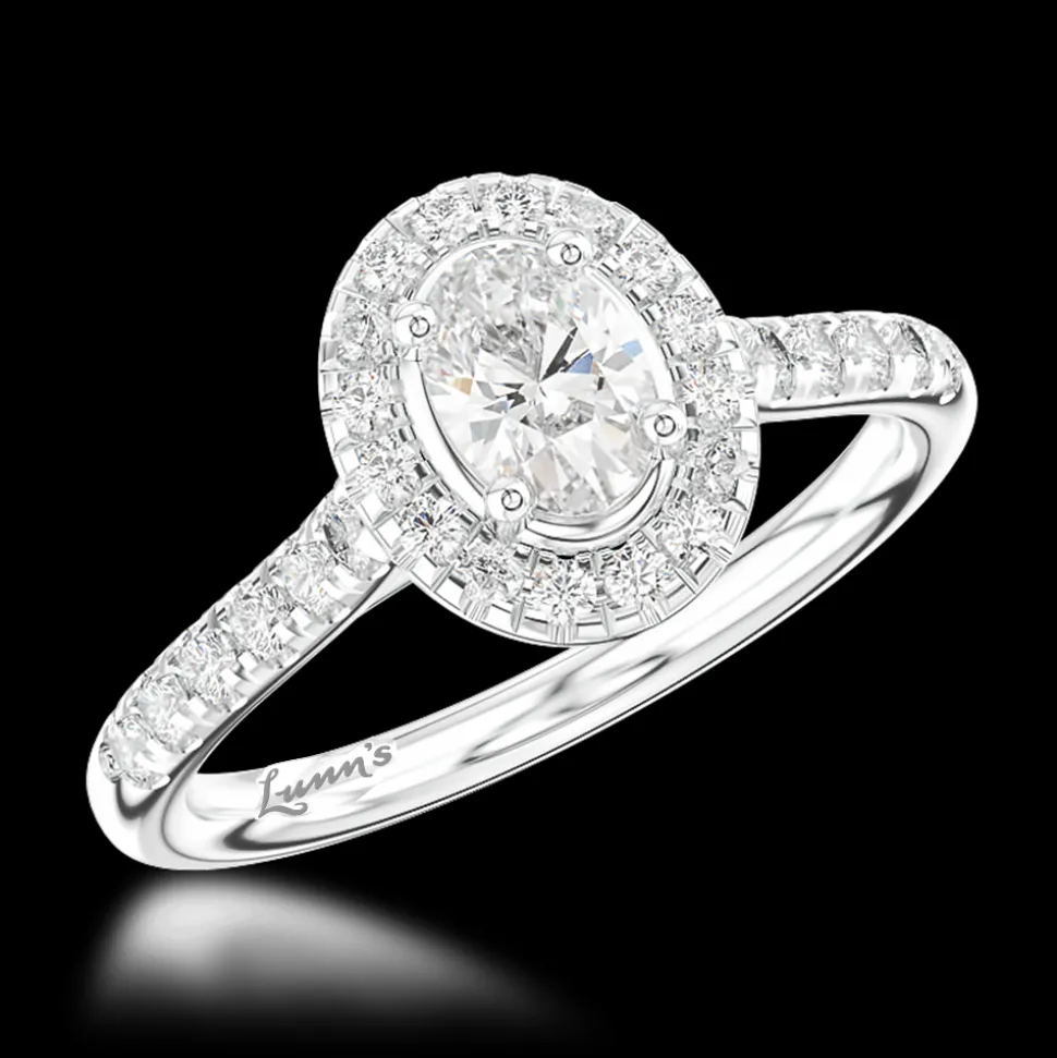 Cluster 0.40ct E VS1 Diamond Platinum Ring