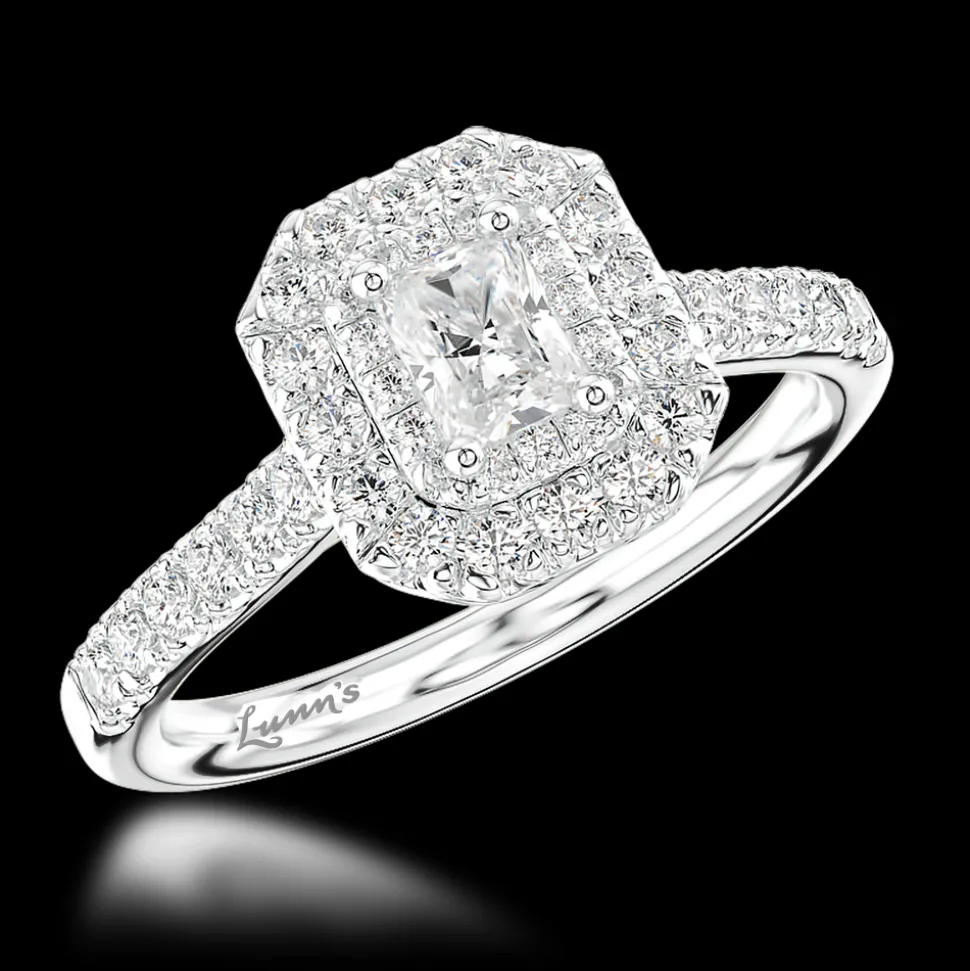 Cluster 0.50ct E VS2 Diamond Platinum Ring
