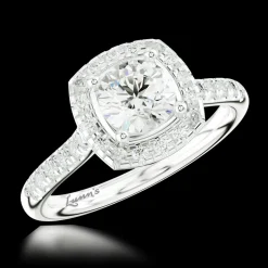 Cluster 0.73ct E VS2 Diamond Platinum Ring