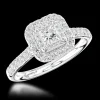 Cluster 0.40ct E VS2 Diamond Platinum Ring