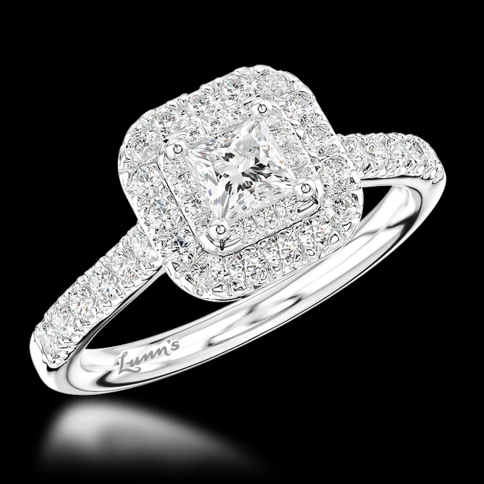 Cluster 0.40ct E VS2 Diamond Platinum Ring
