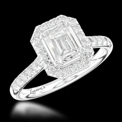 Cluster 0.70ct E VS1 Diamond Platinum Ring