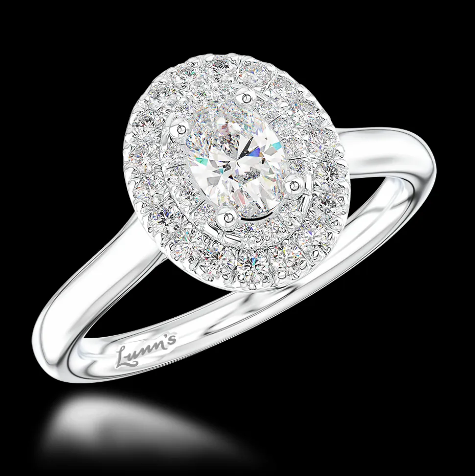 Cluster 0.31ct E VS1 Diamond Platinum Ring
