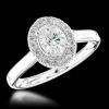 Cluster 0.40ct E VS2 Diamond Platinum Ring
