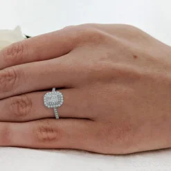 Cluster 0.50ct E VS2 Diamond Platinum Ring