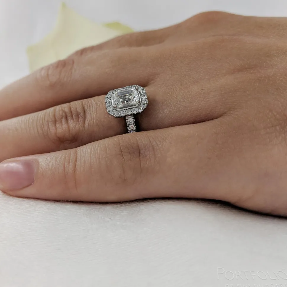 Cluster 0.70ct E VS1 Diamond Platinum Ring