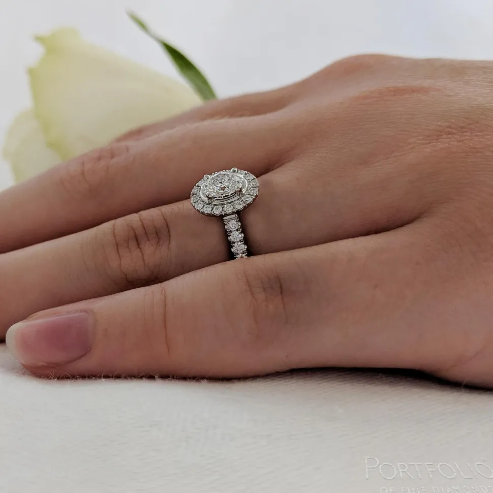 Cluster 0.42ct E VS1 Diamond Platinum Ring