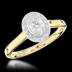 Cluster 0.50ct E VS2 Diamond Yellow Gold/Platinum Ring